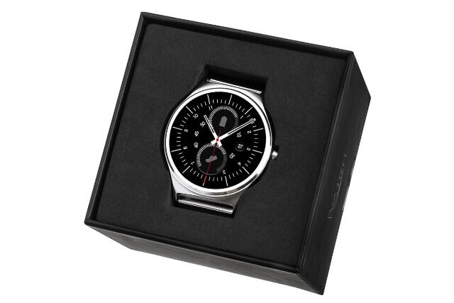 GoClever Fit Watch ELEGANCE silberfarbig Smartwatch Fitness Schrittzähler Pulsmesser mit Metallarmband