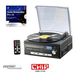 auvisio Stereoanlage MHX-550.LP Musikplayer + Digitalisierer für Schallplatten, CD, MC, MP3, USB, SD  Kassettendigitalisierer,Musikanlage