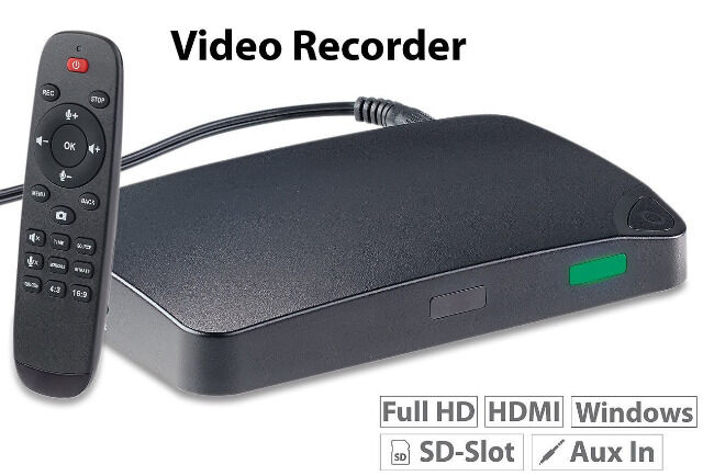 Auvisio HDMI-Video-Rekorder Game Capture V3 FullHD USB-/microSD-Aufnahme HDMI Video Recorder Aufnehmen Stream Streamen Recording