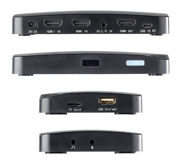 Auvisio HDMI-Video-Rekorder Game Capture V3 FullHD USB-/microSD-Aufnahme HDMI Video Recorder Aufnehmen Stream Streamen Recording