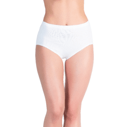 yenita® women's waist briefs with tunnel waistband in white