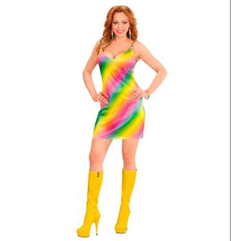 Rainbow Kleid Fur Die Damen 80er Jahre Look Restposten De