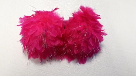 Feder BH Pink für Karneval Fasching Schlagerparty Feier