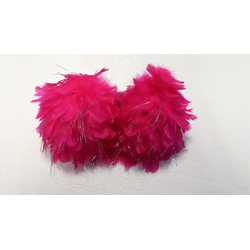 Feder BH Pink für Karneval Fasching Schlagerparty Feier