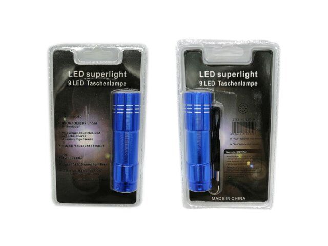 LED Taschenlampe (9 LED)