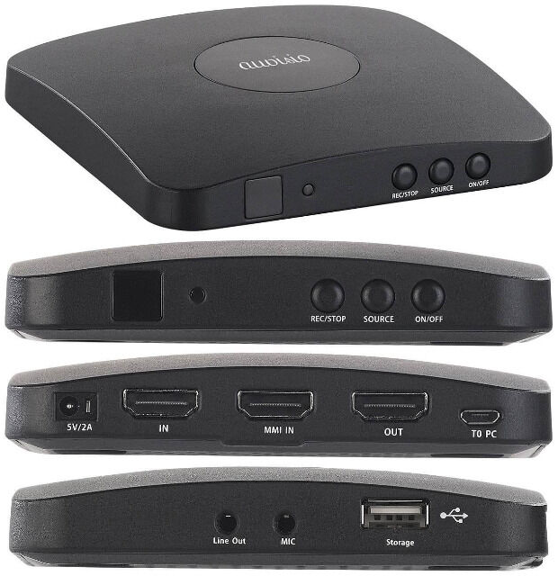 Auvisio Game Capture V5 HDMI-Video-Rekorder mit Media-Player, Full-HD-Aufnahme auf USB & PC