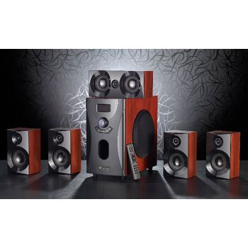 Auvisio Holzoptik 5 1 Home Theater Surround Sound System 160 Watt