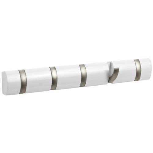 Umbra Hooks Flip 5 318850-660 Garderobenhaken in weiß Wandhaken Kleiderhaken Kleideraufhänger Jackenständer Garderobe