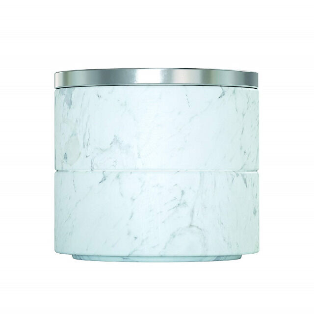 Umbra Tesora Schmuckbox 299470-491 weiß Kosmetikorganizer Ringetui Kettenetui Schmuckaufbewahrung, Schatulle rund