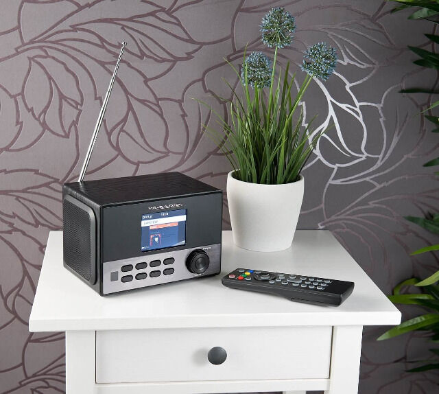 VR-Radio IRS-650 WLAN DAB+ Internetradio, Stereo, Wecker, USB, 20 W, 8,1-cm-Display Radiowecker Streaming DAB Musikbox Lautsprecher