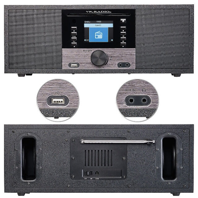 VR-Radio IRS-700 WLAN Internetradio mit CD-Player, Stereo, DAB+/FM, Farbdisplay, Wecker, 32 W