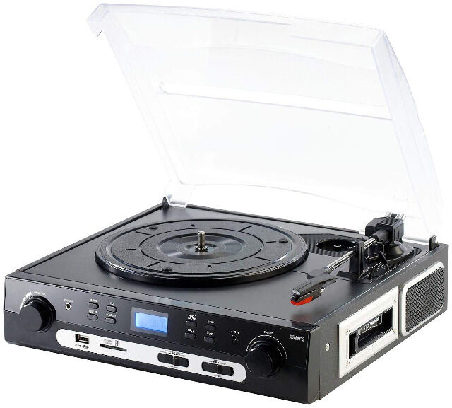 Q-Sonic UPL-855.MP3 Plattenspieler und Digitalisierer Schallplatten- und MC+ Audio Restaurator Pro 10 MP3 umwandeln Gratis CD
