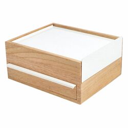 Umbra STOWIT Schmuckkasten 290245-668 in weiß / Holz Design Schmuckbox Etui Aufbewahrung Ring Ketten Box Organizer