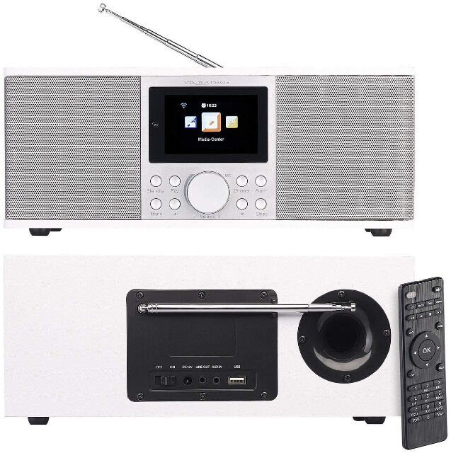 VR-Radio IRS-670 DAB+ Internetradio weiß, Stereo, FM, Bluetooth & Wecker, 32 Watt, Radiowecker