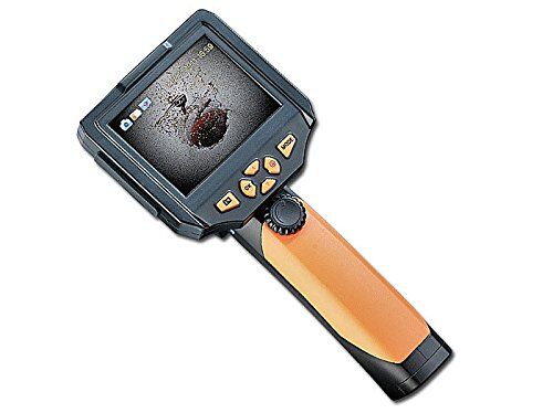 Somikon 2 Meter HD-Endoskop-Kamera EC-200.hd, 8,2 mm mit Monitor & Aufnahmefunktion Schwanenhals Kamera wasserdichte, wasserdichtes