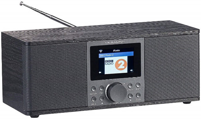 VR-Radio IRS-670 DAB+ Internetradio Schwarz Stereo, FM, Bluetooth & Wecker, 32 Watt Box Streamingradio Streaming Radio Internet Bildschirm
