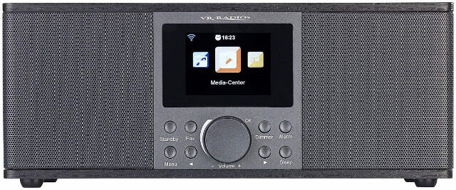 VR-Radio IRS-670 DAB+ Internetradio Schwarz Stereo, FM, Bluetooth & Wecker, 32 Watt Box Streamingradio Streaming Radio Internet Bildschirm