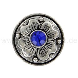 A-ch179 Chunk Button Design: Blume Farbe: blauer Stein