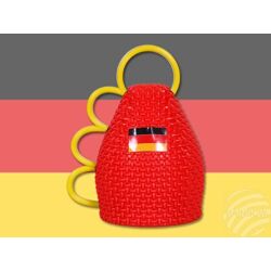 CAX-DE04 Caxirola (Jubel Rassel) Deutschland mit Flagge rot ca. 13 x 10 cm