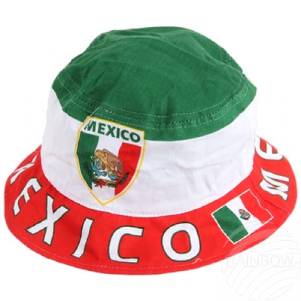 SOH-MX Hut Sommerhut Schriftzug Mexico Flagge grün weiß ...