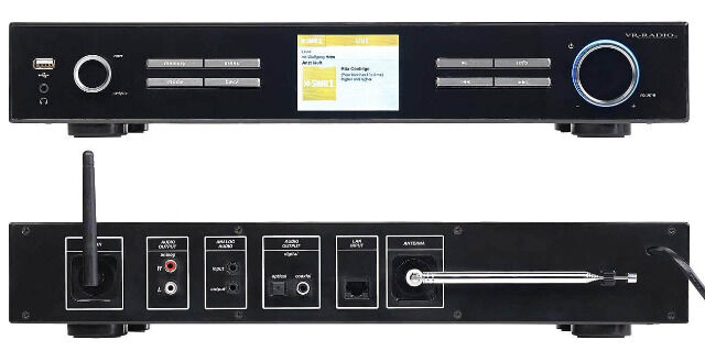 VR-Radio IRS-690.Hifi WLAN-HiFi-Tuner mit Internetradio, DAB + , UKW, Streaming Hifi Streamingradio Internet Bildschirm Lautsprecher Wecker