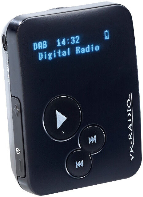 VR-Radio Pocket-Mini-Radio-Clip mit DAB/ DAB+ Empfang, RDS, Akku, Taschenradio FM Radio Player unterwegs tragbar Digital Digitalradio HiFi 