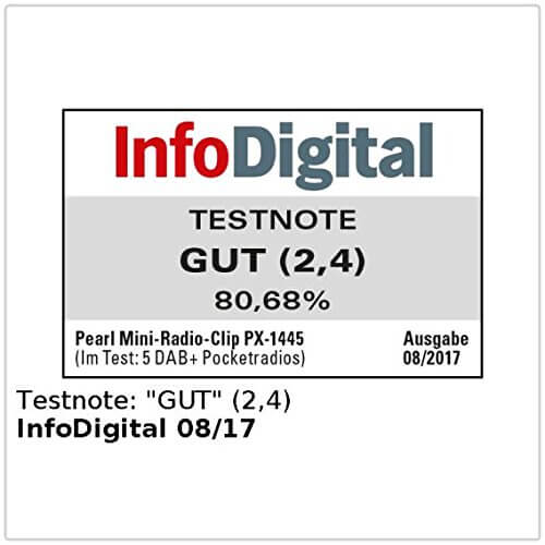 VR-Radio Pocket-Mini-Radio-Clip mit DAB/ DAB+ Empfang, RDS, Akku, Taschenradio FM Radio Player unterwegs tragbar Digital Digitalradio HiFi 