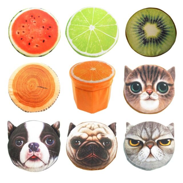 Sitz Hocker Falthocker mit Stauraum faltbare Aufbewahrungsbox Obst Katze Hund