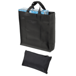 Falttasche Einkaufstasche Schwarz, / d.blau Klettverschluß