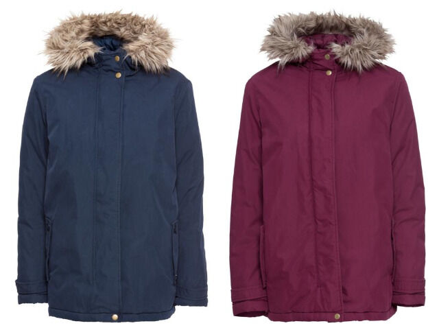 Damen Winterjacke blau rot Outdoor Jacke Winter Jacken