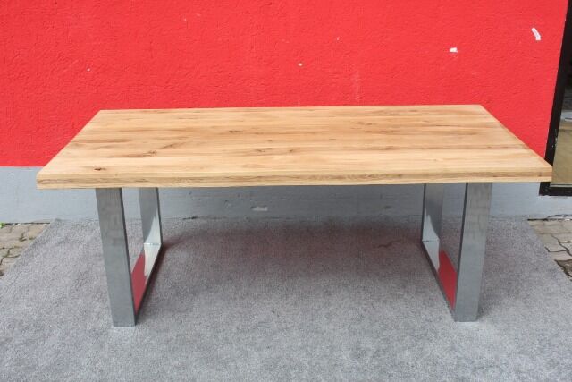 Esstisch Massivholz + Metall Gestell 200x100cm