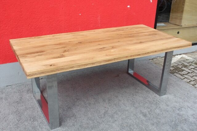 Esstisch Massivholz + Metall Gestell 200x100cm