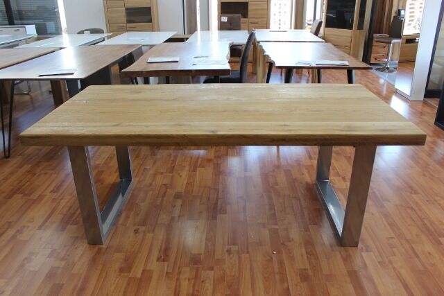 Esstisch Massivholz + Metall Gestell 240x100cm