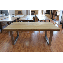 Esstisch Massivholz + Metall Gestell 240x100cm