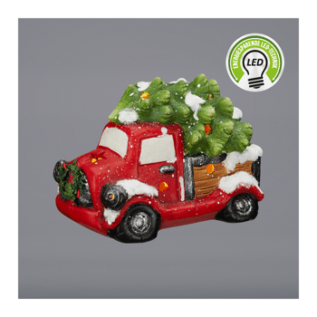 17-52737, Truck 20 cm, mit Weihnachtsbaum mit LED Licht