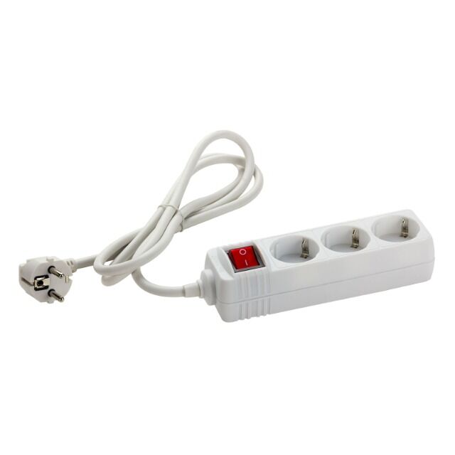 3-fach Steckdosenleiste mit Schalter