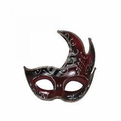 Karnevalsmaske schwarz braun venezianisch