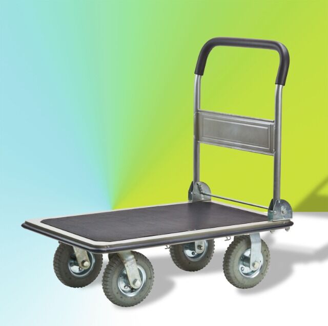 Transportwagen mit grauer Luftbereifung