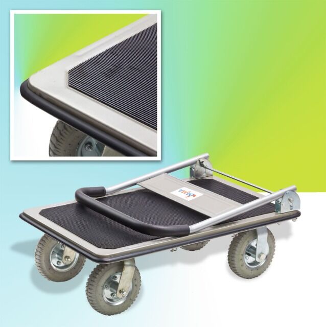 Transportwagen mit grauer Luftbereifung