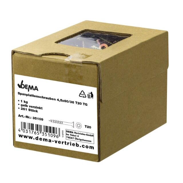 Spanplattenschrauben 4,5x60/36 T20 TG