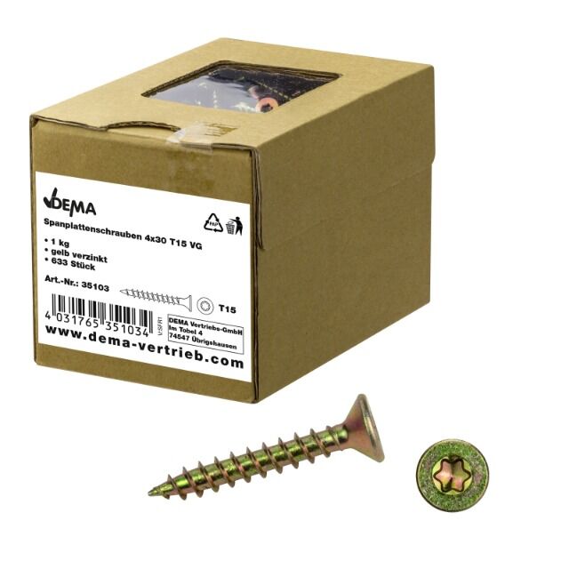 Spanplattenschrauben 4x30 T15 VG