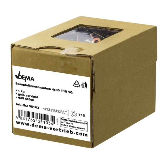 Spanplattenschrauben 4x30 T15 VG