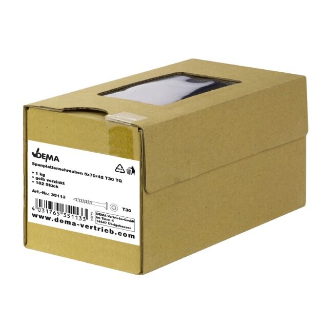 Chipboard screws 5x70/42 T30 TG