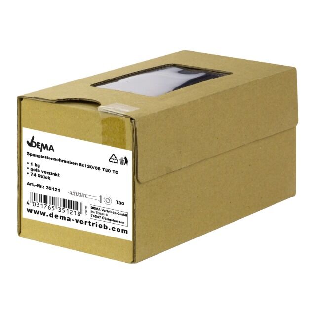 Spanplattenschrauben 6x120/66 T30 TG