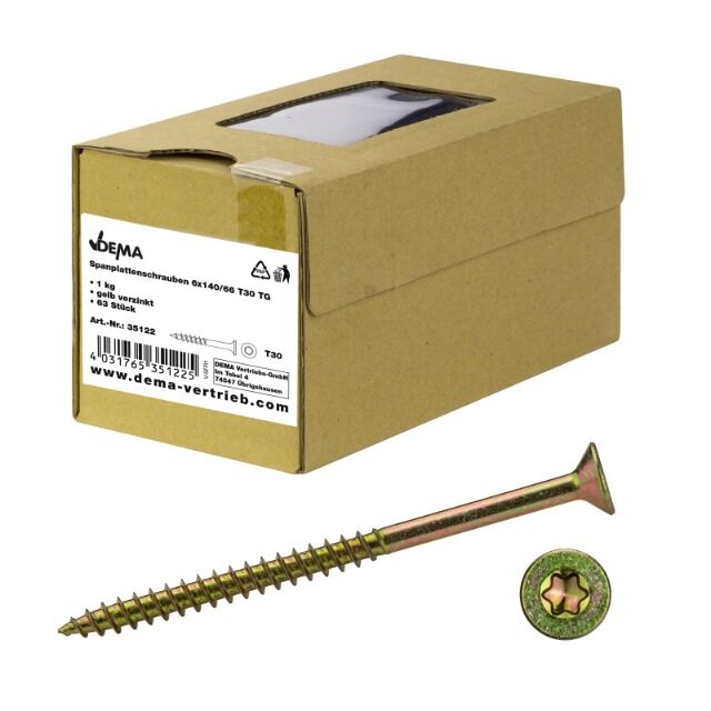 Spanplattenschrauben 6x140/66 T30 TG