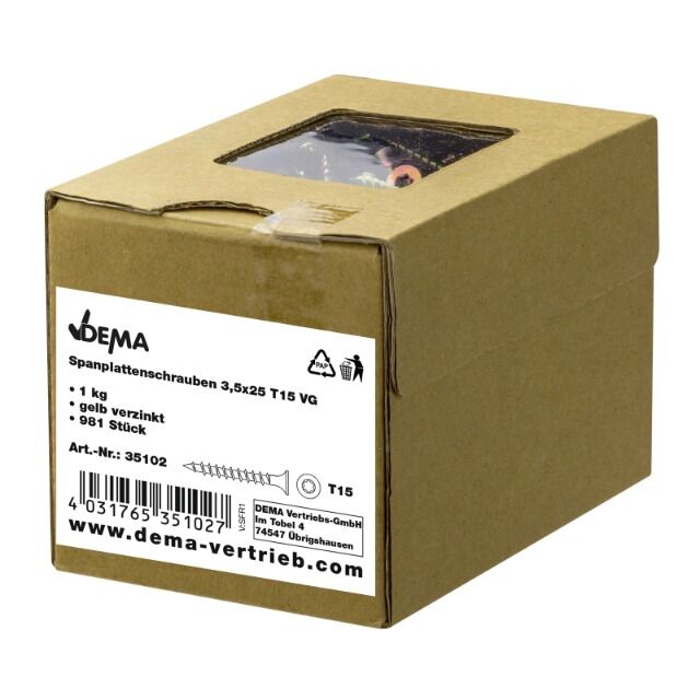 Spanplattenschrauben 3,5x25 T15 VG