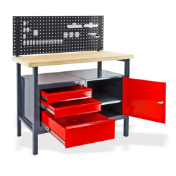 Werkbank mit Lochwand