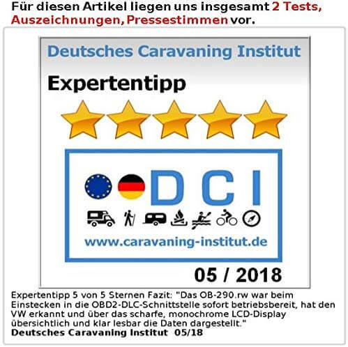 Lescars Motor OBD2 Diagnosegerät mit XL-LCD-Display Fehlerspeicher Analyse u. löschen Fahrzeugdiagnose Service
