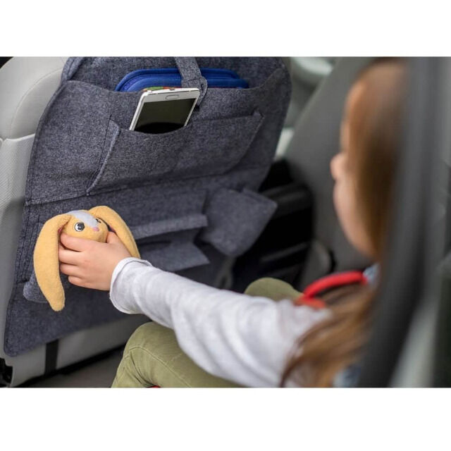 Lionelo Organizer Tasche für KFZ Kopfstütze Kind Baby Stauraum für Autositz Ordnung Aufbewahrung Rückenlehnenschutz