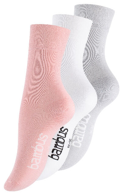 Damen BAMBUS Socken mit nahtloser Spitze in Pastelltönen
